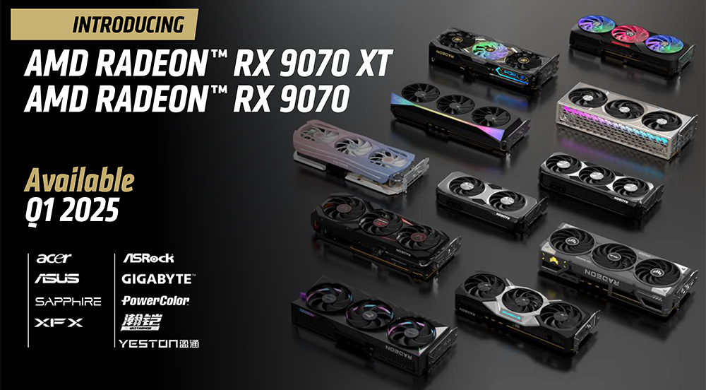 Several manufacturers are readying Radeon 9070 series GPUs for launch early this year.