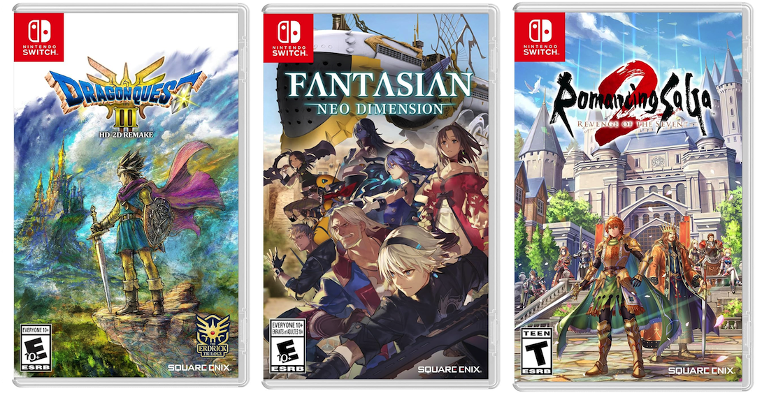 Dragon Quest III HD-2D Remake / Fantasian Neo Dimension / Romancing SaGa 2: Revenge of the Seven