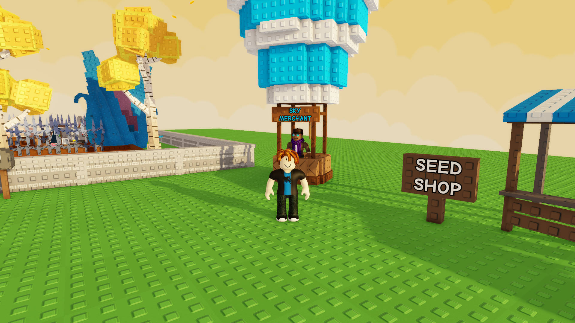 Some merchants will only appear once every half an hour next to the Seed Shop. Their wares are highly sought-after.