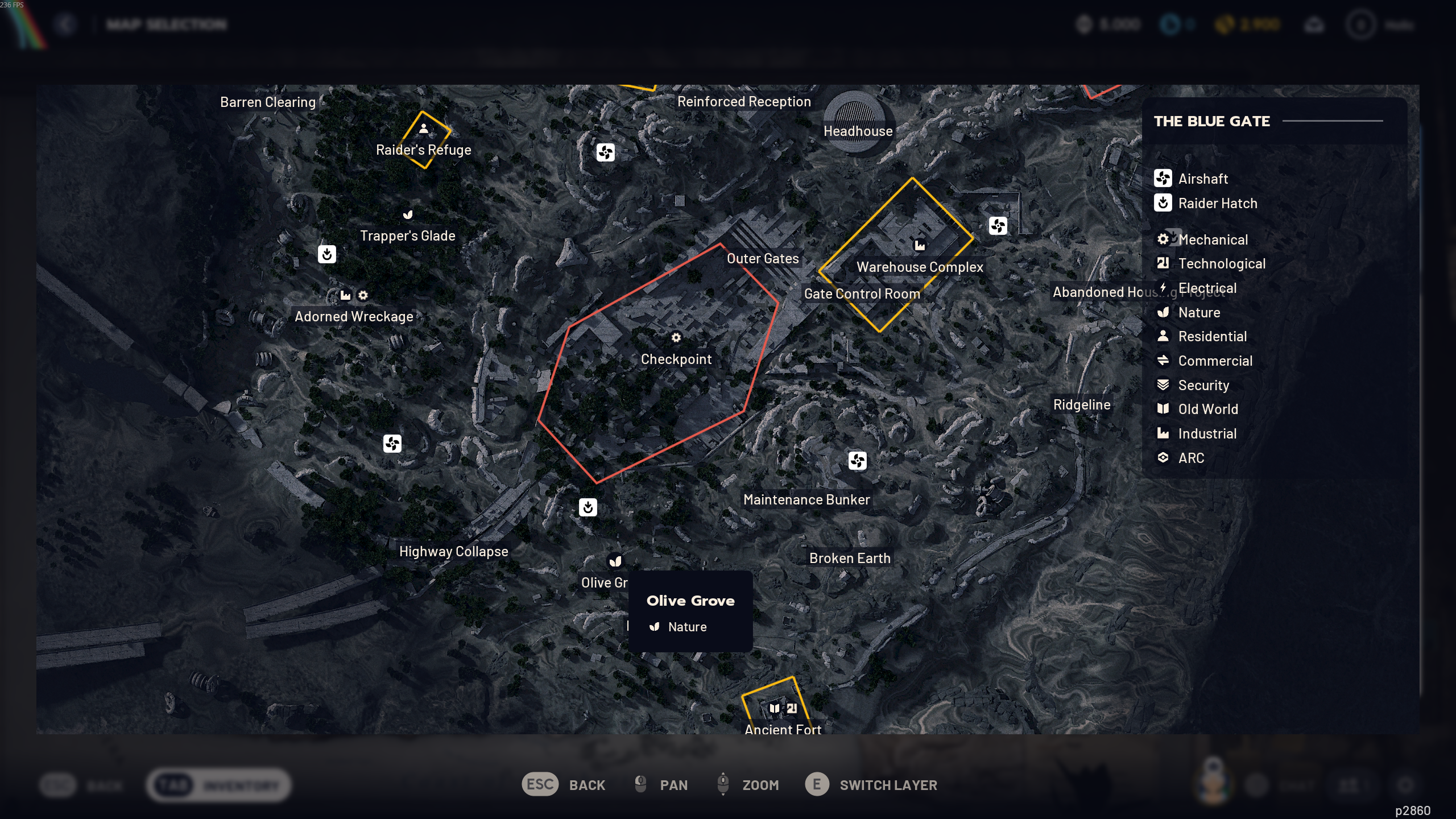 Olive Grove on The Blue Gate map in Arc Raiders