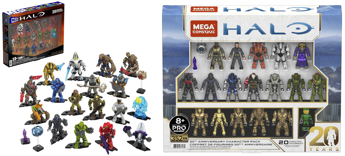 Amazon-exclusive Mega Construx Halo micro figure sets
